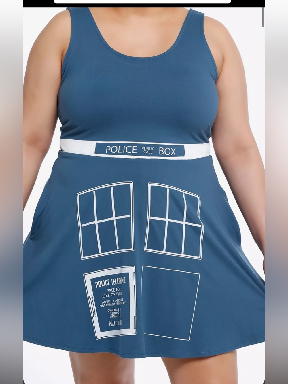 Her Universe Doctor Who TARDIS Athletic Plus 1 Dress 1X NWT Built In Shorts